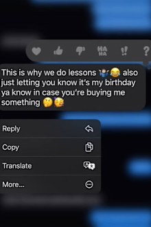 Young woman receives inappropriate messages from her driving instructor