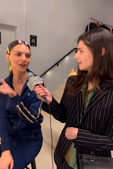 Emily Ratajkowski reveals the true pronunciation of her Polish last name.