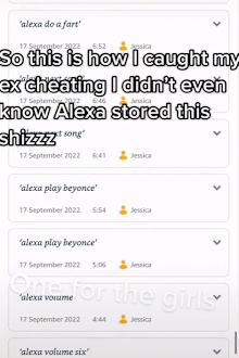 woman discovers boyfriend cheating alexa device