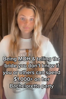 MOH complaint about cost of hen's do