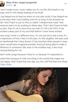 Skilyr Hicks tragically dies months after sharing this haunting final post on Facebook. 