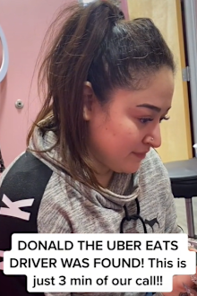 Sweet Uber Eats driver phone