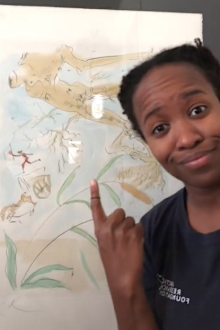woman bids on artwork unexpectedly wins