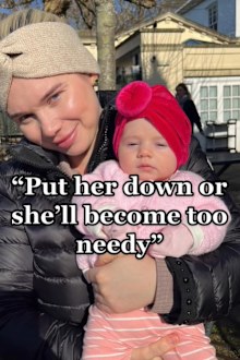 Katie and daughter Aria. 