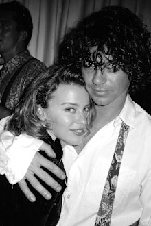 Kylie Minogue and Michael Hutchence at his 30th birthday, Sydney 1990