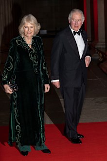 Prince Charles, Prince of Wales, Founding Patron, and Camilla, Duchess of Cornwall attend a reception to celebrate the British Asian Trust at The British Museum on February 9, 2022 in London, England. 