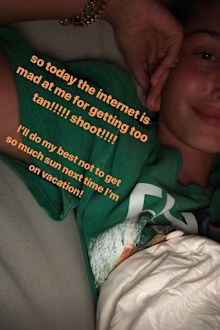 Hailey Baldwin, trolled, Instagram, tan