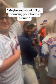 Video captures the moment an entire train carriage confronts a man for slut-shaming a woman