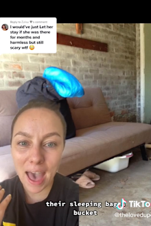 Australian woman finds person living in her unused garage