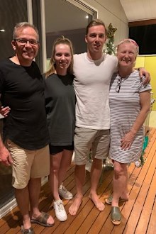Jacinta Frawley with her family.