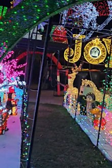 Jamie Lehmann said he had made sure to incorporate a 1.3m-wide thoroughfare in this year's Christmas display.