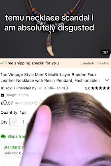 TikTok temu necklace real tooth