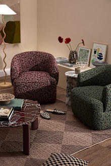 Cuddle armchairs from Temple & Webster, reading nooks