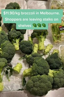 Broccoli stems Coles