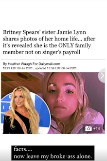 Jamie Lynn Spears sets record straight on Britney's payroll.