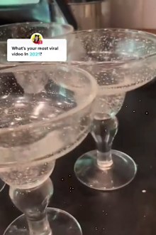 She traded the bobby pin for earrings, and the earrings for these margarita glasses.