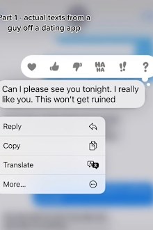 TikTok messages dating app