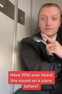 flight attendant explains noises