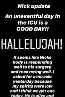 Nick Cordero, wife, Amanda Kloots, health update