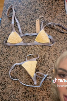 Skims 'micro' bikini proves to be smaller than a tortilla chip