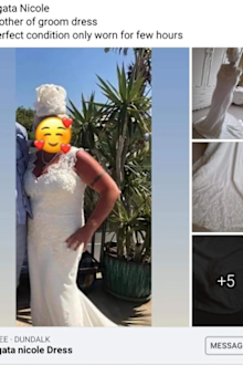 dress worn to wedding by MIL up for sale