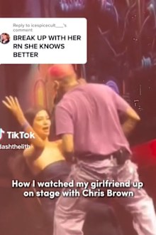 chris brown concert couple break up after lap dance