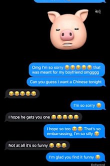 The young woman accidentally messaged her boss instead of her boyfriend
