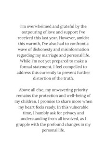 Ali Krieger's Instagram statement