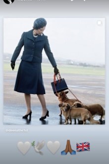 Naomi Campbell pays tribute to the Queen.