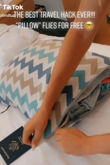 Pillow travel hack