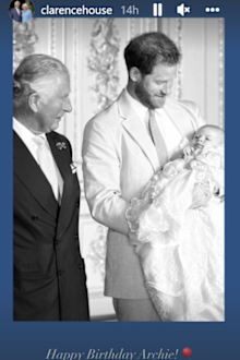 Prince Charles pays tribute to Archie on his birthday.