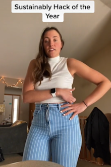 'My gran taught me how to get too-tight jeans to fit & it's amazing'