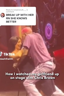 chris brown concert couple break up after lap dance
