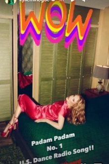 Kylie Minogue celebrates Padam Padam on Billboard charts.