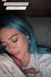 Hilary Duff welcomes third child.