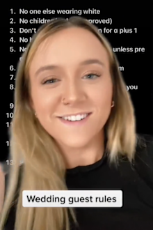 Woman goes viral after revealing strict set of rules for wedding guests