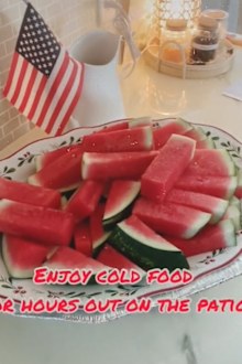 Watermelon ice tray