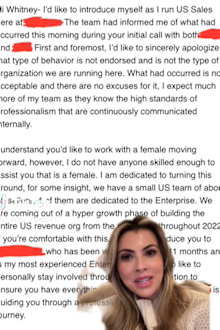 whitney sharpe work video call nasty messages 
