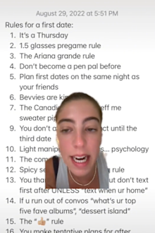 15 dating rules TikTok