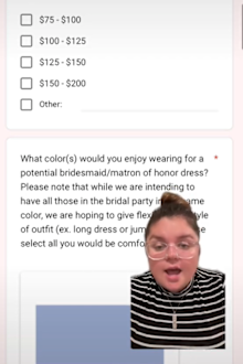 One bride-to-be has received unexpected praise after revealing the incredibly detailed (and lengthy) survey she sent out to her bridesmaids.