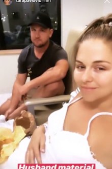 The Bachelor, Tara Pavlovic, hospital, knee surgery, fiance, Nick Shepherdson
