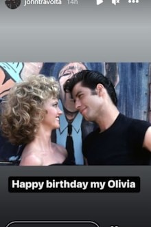 John Travolta shares heartfelt birthday message for late actress.