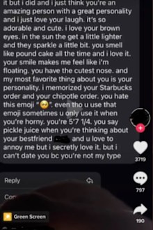 Man's brutal rejection text