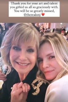 Michelle Pfeiffer pays tribute to Olivia John-Newton following her death.
