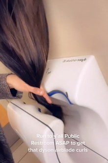 Hair in hand dryer germs warning