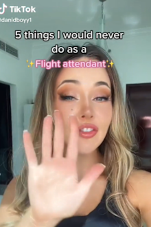 flight attendant five things not to do on an aircraft