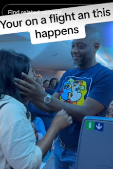 marriage proposal on a plane