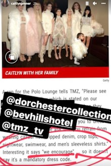 Caitlyn Jenner blasts posh Beverly Hills restaurant after being denied service for wearing ripped jeans.