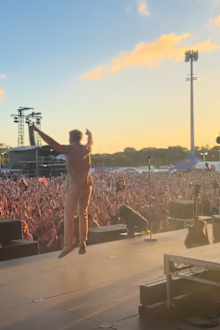 Robert Irwin performed on-stage at LaneWay festival