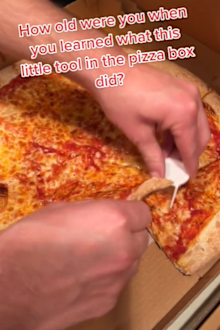 TikToker reveals game changing way to eat pizza.